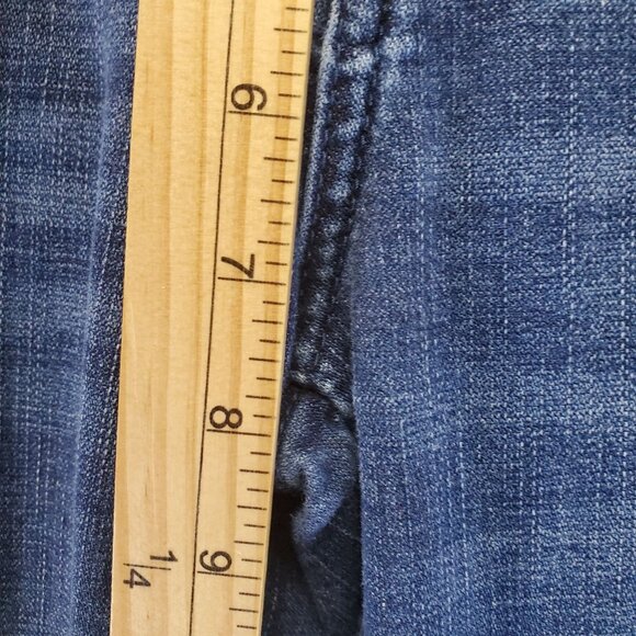 Wrangler Jeans Womens Size 1x32 Blue Trouser Flare Stretch Denim - Picture 7 of 12